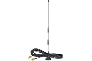 Bingfu Dualband 978 MHz 1090 MHz 7dBi Magnetfuß SMA MCX Stecker Antenne für die Luftfahrt Dual Band 978 MHz 1090 MHz ADS-B-Empfänger RTL SDR-Software Definierter Radio-USB-Stick-Dongle-Tuner-Empfänger