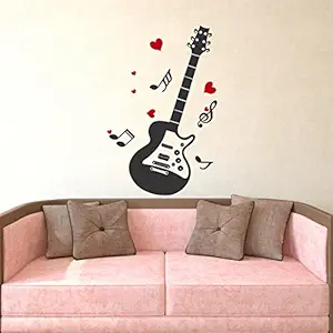 Wallstick 57-2991 Guitar Vinyl Wall Sticker (49 cm x 4 cm x 4 cm, Multicolour)