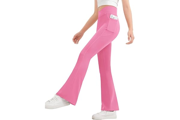 Haloumoning Flickor flare leggings med ficka