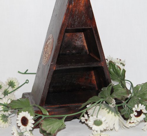 Holz Pyramide 04 braun B 21 x H 29 x T 11 cm - 3