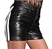 Produktbild Erogance Kurze Lederhose in schwarz mit seitlichen weissen Streifen Gr. L/16 Modell S15