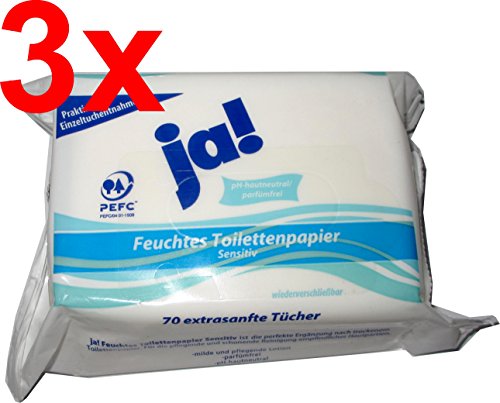 Preisvergleich Produktbild ja! Feuchtes Toilettenpapier Sensitiv (210)