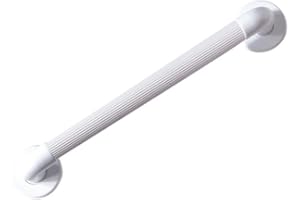 NRS Healthcare F19479 Maniglia di Sostegno in Plastica con Scanalature, 45 cm, Bianco