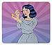 Produktbild Makeup Mouse Pad, Pop Art Style Model Putting Mascara on Her Eyes Lashes Retro Comic Strip Graphic, Standard Size Rectangle Non-Slip Rubber Mousepad, Multicolor