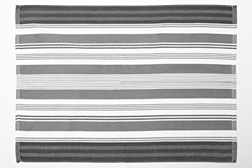 ZOLLNER® 4er-Set Geschirrtücher / Trockentuch / Küchentücher grau-gestreift 50×70 cm aus 100% Baumwolle, in weiteren Farben erhältlich, vom Hotelwäschespezialisten, Serie „Line“ - 6