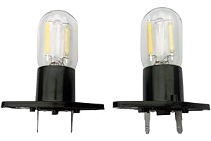 QLEE Z187 LED-Mikrowellenlampe Gerade Klemmen T170 1.5 W Kühlschranklampe Ersatz für Smeg LG Samsung Whirlpool Panasonic 58001042 56001070 Wb36x10002 6620g00007b 20W 2 Pack