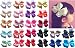 PrettyBoutique 5 Inches Girls Large Rhinestone Grosgrain Hair Bow Alligator Clip (Black)
