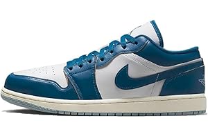 NIKE Air Jordan 1 Low SE Men's Shoes (FN5214-141, White/Blue Grey/Sail/Industrial Blue)