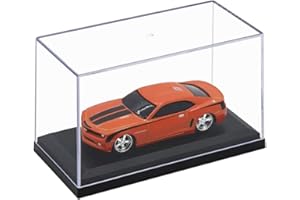 Tingacraft Acrílico Vitrina Cristal (8,5 x 4 x 5 cm) para Coche 1/64, Caja Metacrilato Expositor para Colecciones