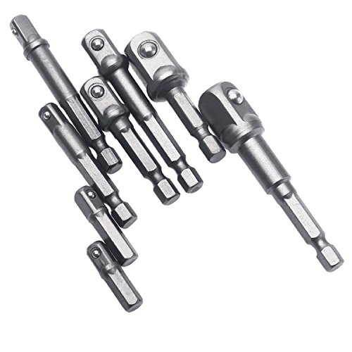 Audel 8-teiliges Adapter Sechskant auf 1/4″ 3/8″ 1/2 “ Vierkant Bohrfutter Adapter - 2