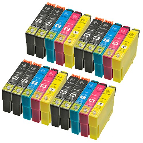20 Patronen kompatibel XL für Epson T2701 - T2704 Workforce Epson WF3620DWF WF3640DTWF WF7110DTW WF7610 WF7620 DTWF