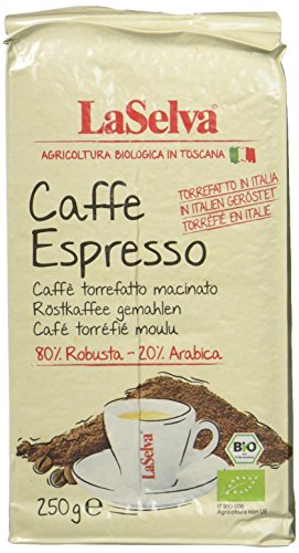 Preisvergleich Produktbild LaSelva Bio Caffè Espresso gemahlen, in Italien geröstet, 2er Pack (2 x 250 g)