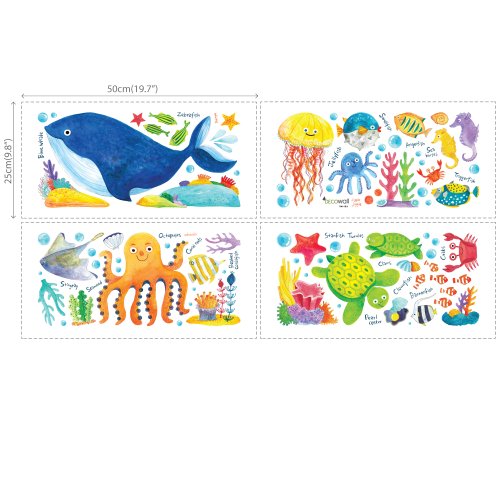 Decowall DW-1311 Unter dem Meer Wandsticker Wandaufkleber Wandtattoo Kinderzimmer - 7