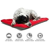 UBEST Hundebett Comfort Hundekissen Herausnehmbares Hundematte Größe L, 86 x 55cm, Rot