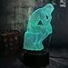Produktbild 3D Optical Illusion Lampe Led Nachtlicht Neue Neuheit Nachtlicht Denker 3D Led Nachtlicht 7 Farbe Schlafzimmer Schlaf Tischlampe Usb Touch Wohnkultur Weihnachtsgeschenk Lava