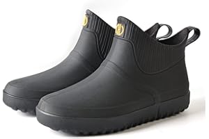 Lyuu chaussures de jardin unisexe bottes Wellington bottes de pluie imperméable léger extérieur marche bottines courtes hommes ou femmes