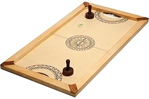 ASMODEE Carrom Art | Le Shuffle Puck ou Air Hockey Mango - 90 x 45 cm | À partir de 6 ans | 2 joueurs | 10 minutes