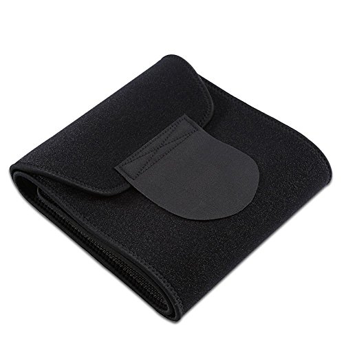 Rapid Adjustable Velcro Gym Sweat Generating Fat Burner Belly Tummy Yoga Wrap Black Exercise Body Slim look Waist Shaper Belt Free Size