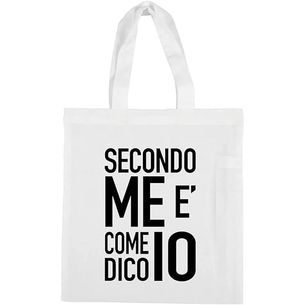 Borsa Spaziosa Riutilizzabile Shopping Bag Tote 'Pazienza' - Borsa Mare Divertente In Cotone | Regalo Ecologico Borse Mare Donna
