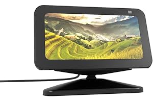 Lutree Support Réglable pour Echo Show 5(3e Génération), Base Antidérapante Inclinable Rotative à 360°, Support de Montage de Base Magnétique Portable pour Echo Show 5(3ème Gen) | Noir