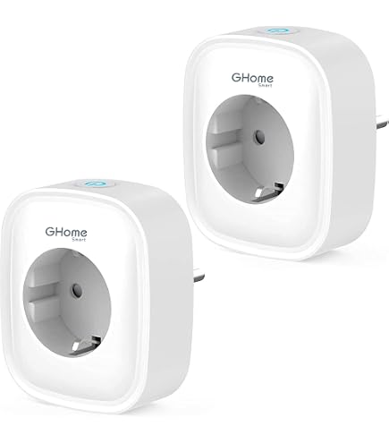 GreenSun Prise Connectée WiFi 16A EWELink – Prise Intelligente Type F Avec Compteur Énergie, Alexa & Google, 2 Pièces