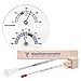 Produktbild 3 tlg. Önometer mit Thermometer und Hygrometer , Weinthermometer im Holz Etui und Glas Wein Vinometer Set