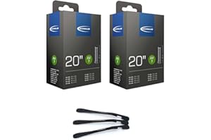 2er Set Schwalbe Fahrrad Schlauch AV7 40mm 20 Zoll (40/62-406) inklusive 3 MSZweirad Metall Reifenheber