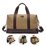 Overmont 36I Vintage Canvas Unisex Reisetasche Gym Tasche Weekender Tasche...