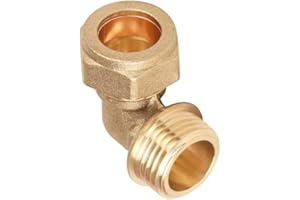 ODSUPPLIES 15mm x 1/2" Male Compression Parallel Elbow (Available in 8mm, 10mm, 12mm, 15mm, 22mm, 28mm, 35mm, 42mm, 54mm, 3/8 inch, 1/2 inch, 3/4 inch, 1 inch, 1 1/4 inch, 1 1/2 inch and 2 inch BSP)