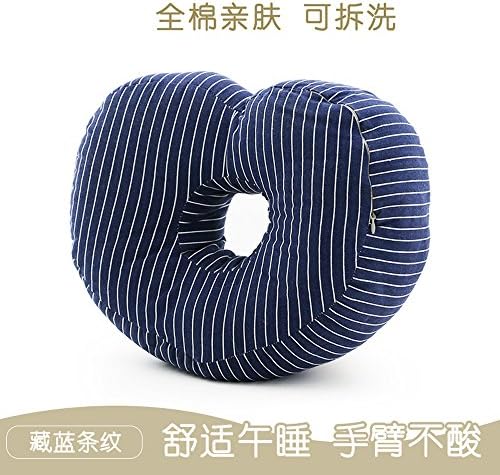 Love pillow, couples pillows, cotton nap pillow sleeping pillow by Jacques 37*30*14cm, blue stripes