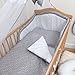 10 Piece Cot Bedding Set with Safety Padded Bumper (Fits Cot Bed 140x70 cm, Pattern 2)