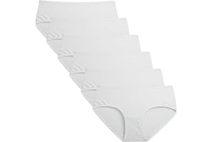 INNERSY Underwear for Women Soft Cotton Knickers Ladies Mid Rise Briefs Basic Pants Multipack 6