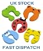 4 x Animal Door Stop, Finger Pinch, Safety Guard, Pink Pig, Red, Blue, Green styles, Helper, Finger saving