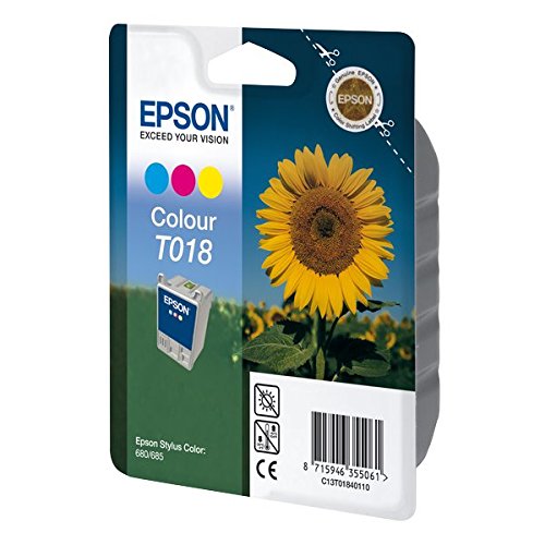Epson T018 Cartouche d'encre d'origine Jaune, cyan, magenta
