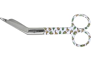Gima - Lister-Verbandschere für Krankenpfleger, Raupe-Fantasie, aus rostfreiem Stahl, seidenglänzend und pulverbeschichtet, Länge 14 cm