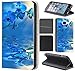 Price comparison product image Coverfix Premium Case Cover Skin For Apple iPhone 8 Flip Cover Synthetic Leather Flip Case 1030 blaue Orchidee Blau