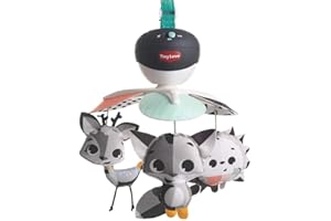 Tiny Love Mobile de Voyage, 3-in-1 Mobile Musical Lit Bébé, 0+ Mois, Mobile Bebe Poussette, Multi-usage avec 3 Connecteurs, 5 Mélodies, 30 Minutes de Musique, Collection Magical Tales (Black & White)