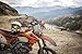 Produktbild Poster-Bild 50 x 30 cm: "Dirty enduro motorcycle motocross helmet on road", Bild auf Poster