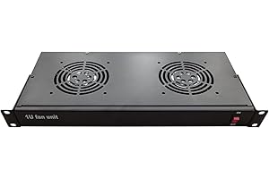 LMS Data Étagère de ventilateur en rack – Support en rack 2 voies 1U pour armoire de données de serveur de 48,5 x 20 x 40 cm