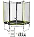 Produktbild Kangui Gartentrampolin Jumpi Pop - Durchmesser 250 - 305 - 360 - 430 cm + Netz + Leiter + Kit Ankerstange, Schwarz , 2.44m
