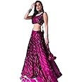 Women's Embroidered Semi Stitched Lehenga Choli Dupatta set with unstiched blouse piece and Flare Lehenga choli