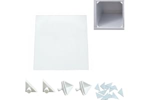 spansee Display Case Insert Set Compatible with IKEA Kallax, 1 PC Clear Acrylic Display Panel, 4 PCS White Brackets