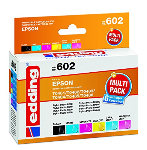 edding 18-602 Druckerpatrone EDD-602, Ersetzt: Epson T0481-86, CMYK mit photo, cyan/magenta