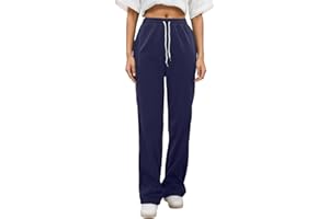 BFYSFBAIG Girls Boys Sweatpants UK, Elastic Waist Casual Loose Fit Baggy Soft Joggers with Pockets Wide Leg Track Bottoms for Sports and School 5-16 Years