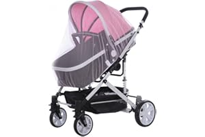 WHGHNCQ Universal Insektenschutz für Kinderwagen,Reißfest Moskitonetz für Buggy,Atmungsaktiv Fliegennetz für Reisebett mit Gummizug,für Babyschalen, Mückennetz für Kinderwagen (Weiß)
