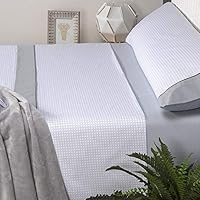 Mora - Juego de sábanas 100% Algodón G59. Cama 150 cm. Gris