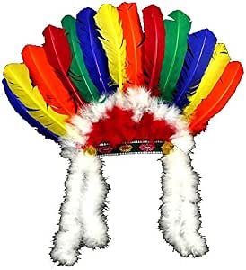 GIRM® - S8924- Copricapo Indiano con Piume Colorate, Cappello da Indiano  con Piume, Cappello Indiano, Cappello Indiano Piume, Piume da Indiano, Piume  Cappello Indiano, Cappello Indiano Carnevale, : Amazon.it: Abbigliamento