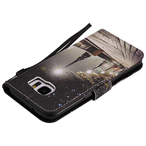 Feeltech Samsung Galaxy S7 Edge Hülle PU-Leder und Brieftasche Bunte Muster Fall mit Magnetverschluss, Hybrid-Kickstand mit Stand-Funktion, schlagen Sie schützende weiche TPU Stoßstangenabdeckung und Kreditkartenhalter für Samsung Galaxy S7 Edge Handgelenk Bügel-Buch-Art-Geldbeutel-Tasche mit 2 In 1 Berühren Sie Stift – London - 7