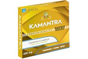 KAMANTRA™ Gold - Mantra to Enhance Your Performance - Extra Strength Performance Enhancing Pills, Gold Supplement Pills for Men - 4 Ginseng Capsules