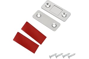 TingDongWei Cupboard Door Magnet Cabinet Catch Ultra Thin Cabinet Latches Furniture Drawer Self Adhesive Manganese Steel for Kitchen Closet Wardrobe Sliding Door Magnet Closure